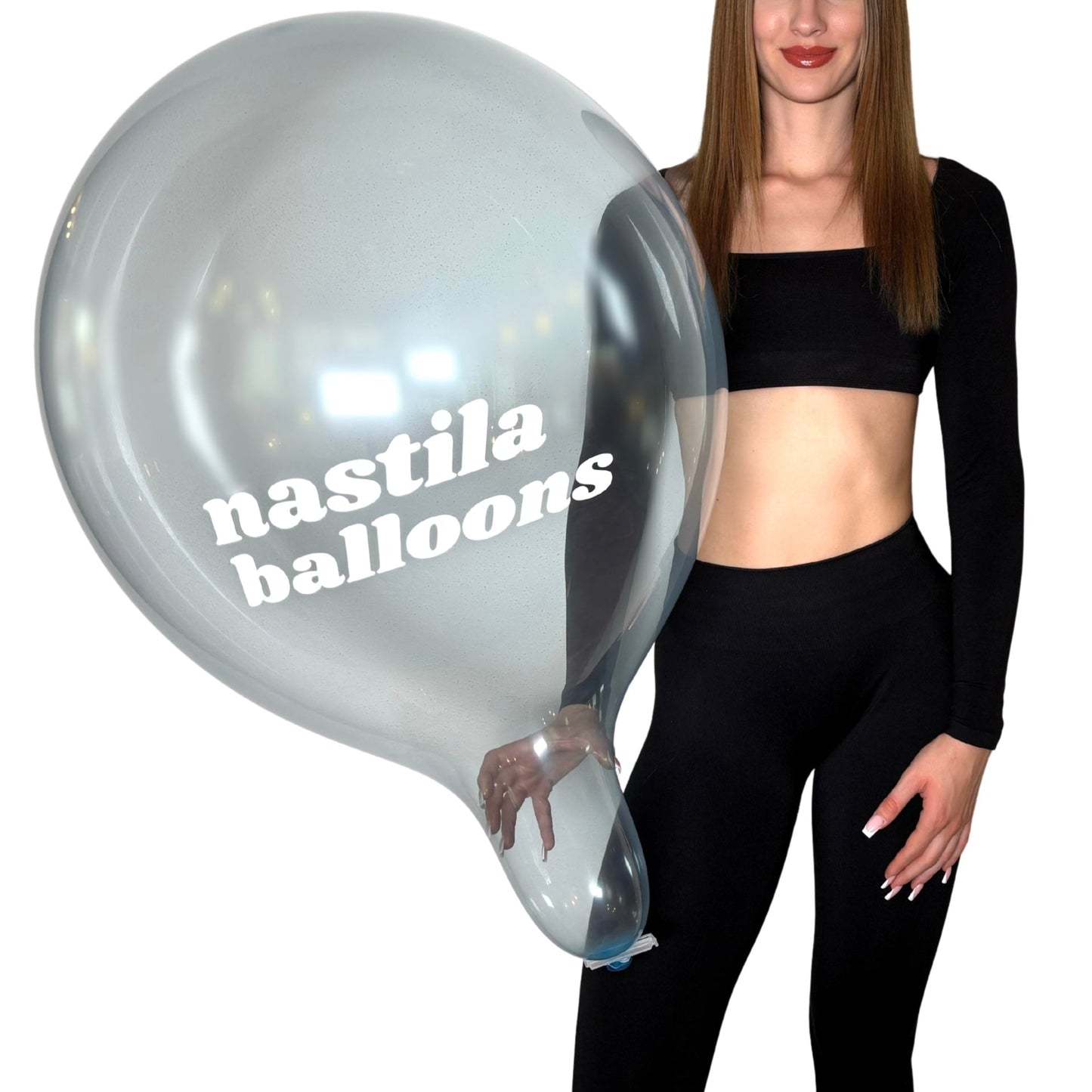 nastila balloons x BELBAL 17" round balloon | crystal soap