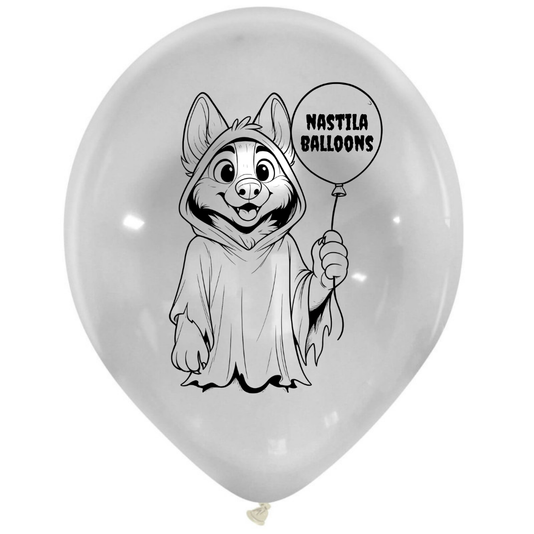 nastila balloons x BELBAL 14" round balloon | Furry Ghost