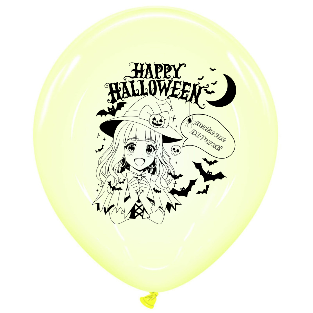 nastila balloons x BELBAL 17" round balloon | Halloween Anime Girl