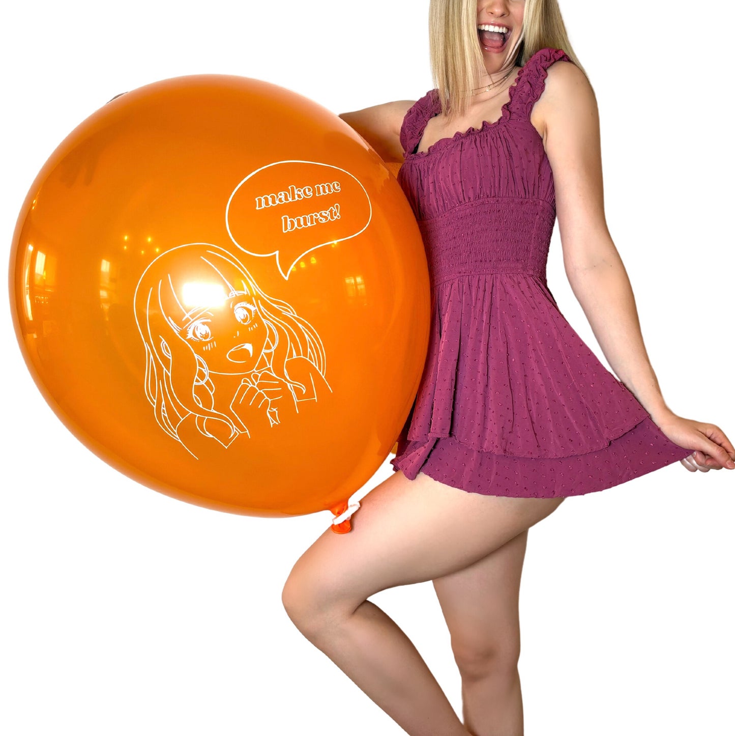 nastila balloons x BELBAL 24" Rundballon | Anime Girl - nastila balloons