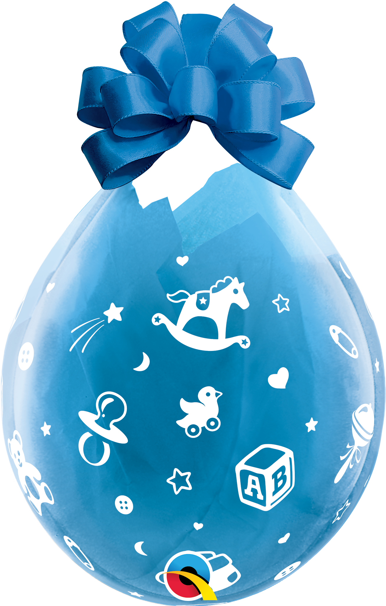 QUALATEX 18" Stuffer Rundballon | Kristall klar printed - nastila balloons