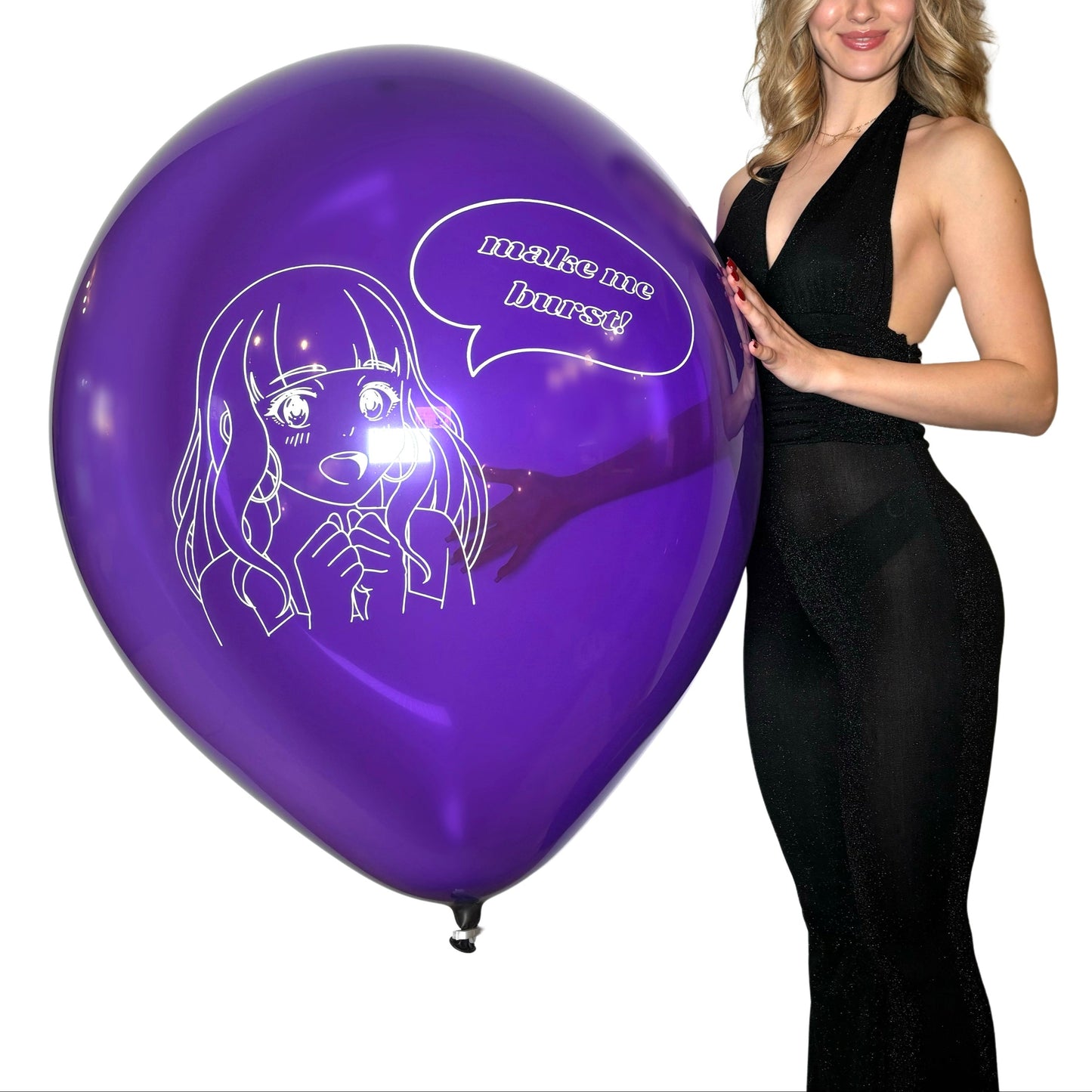nastila balloons x BELBAL 24" Rundballon | Anime Girl - nastila balloons