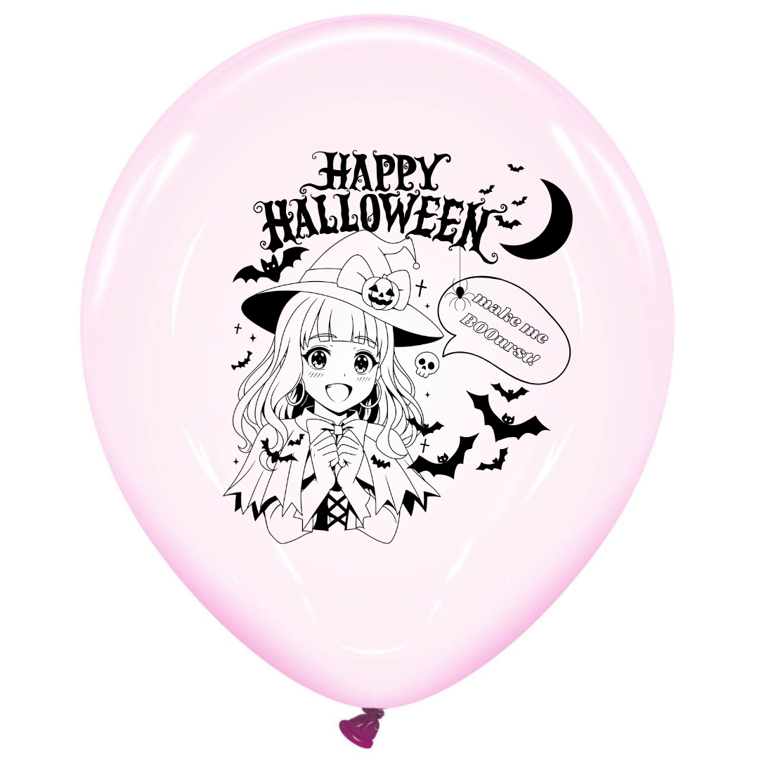 nastila balloons x BELBAL 17" round balloon | Halloween Anime Girl
