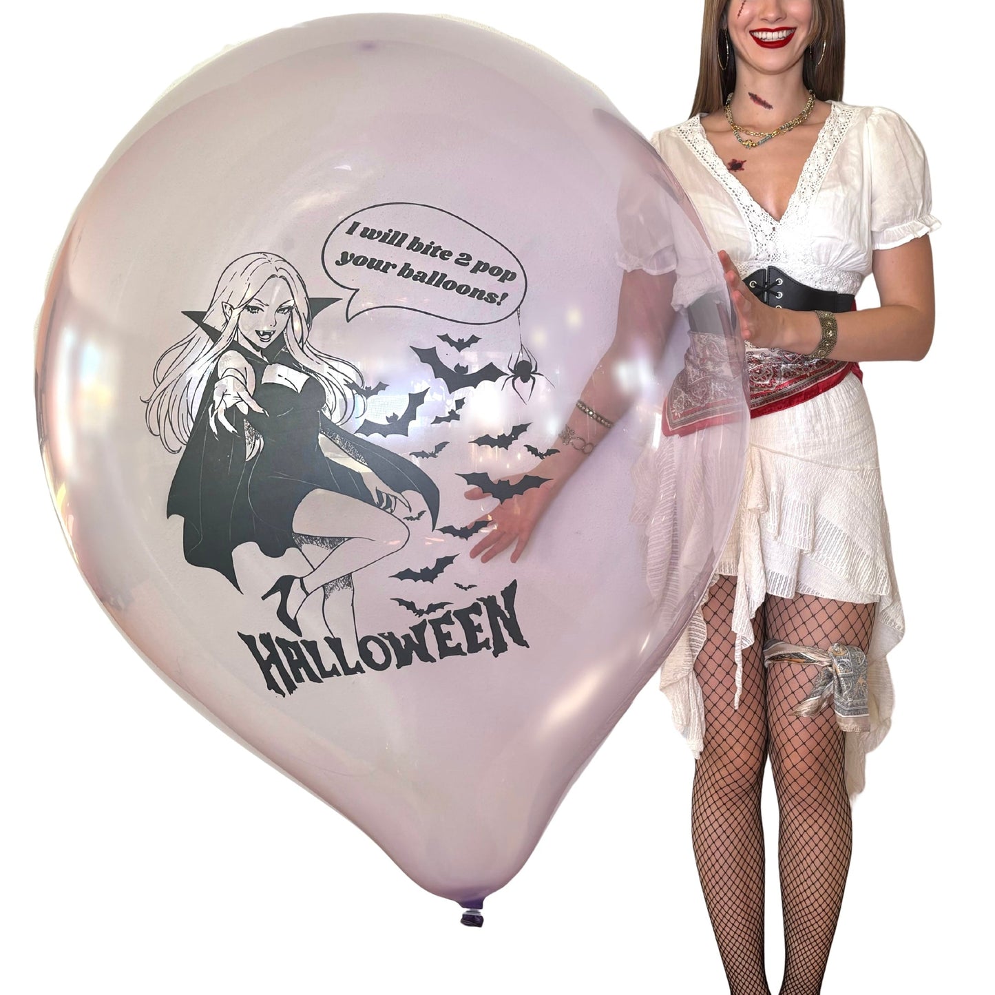 nastila balloons x BELBAL 24" round balloon | dracula girl