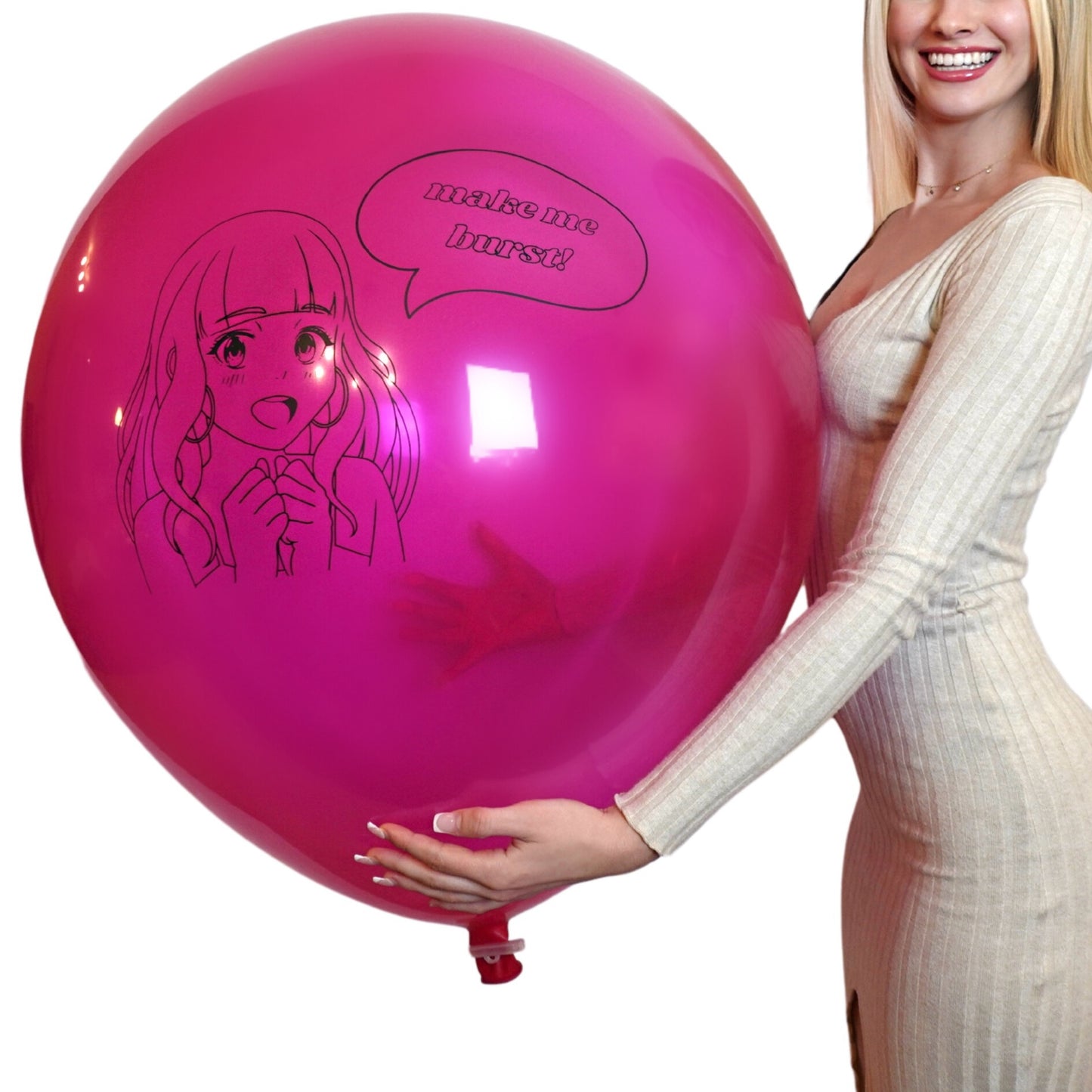 nastila balloons x BELBAL 24" Rundballon | Anime Girl - nastila balloons
