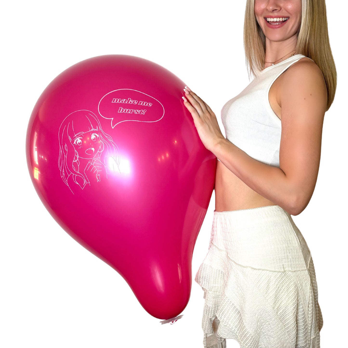 nastila balloons x QUALATEX 16" Rundballon | Anime Girl wildberry (LIMITIERT) - nastila balloons