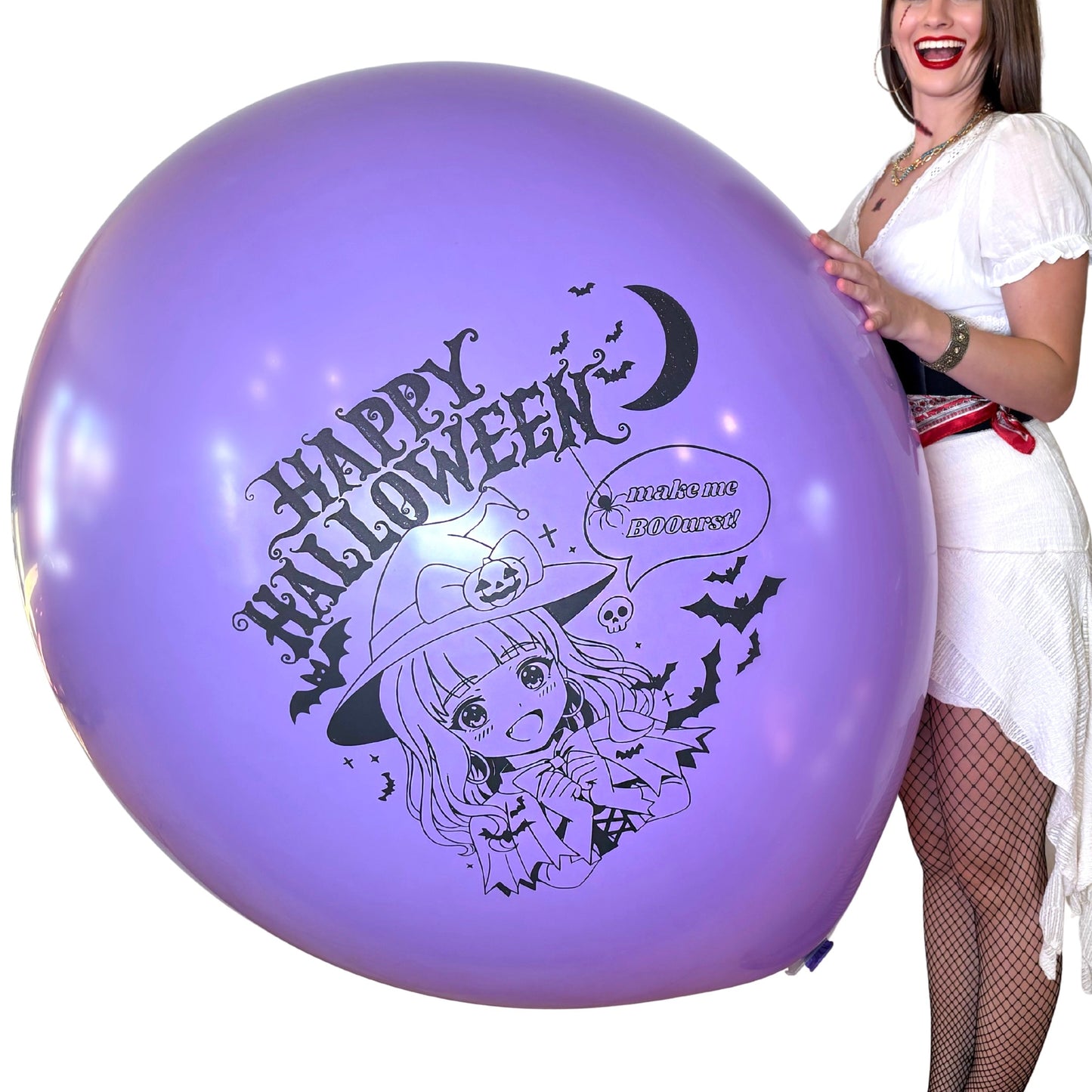 nastila balloons x BELBAL 36" round balloon | Halloween Anime Girl