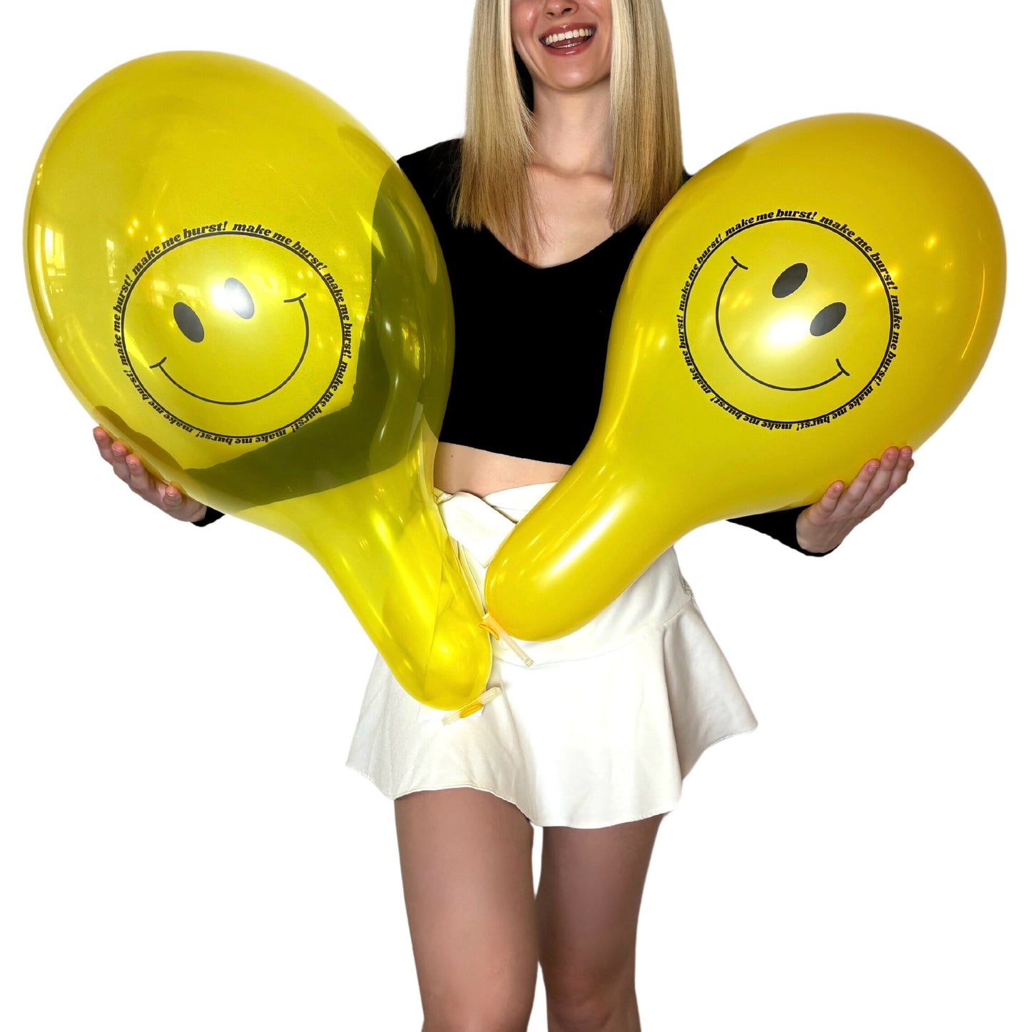 nastila balloons x BELBAL 14" Rundballon | make me burst! Smiley - nastila balloons
