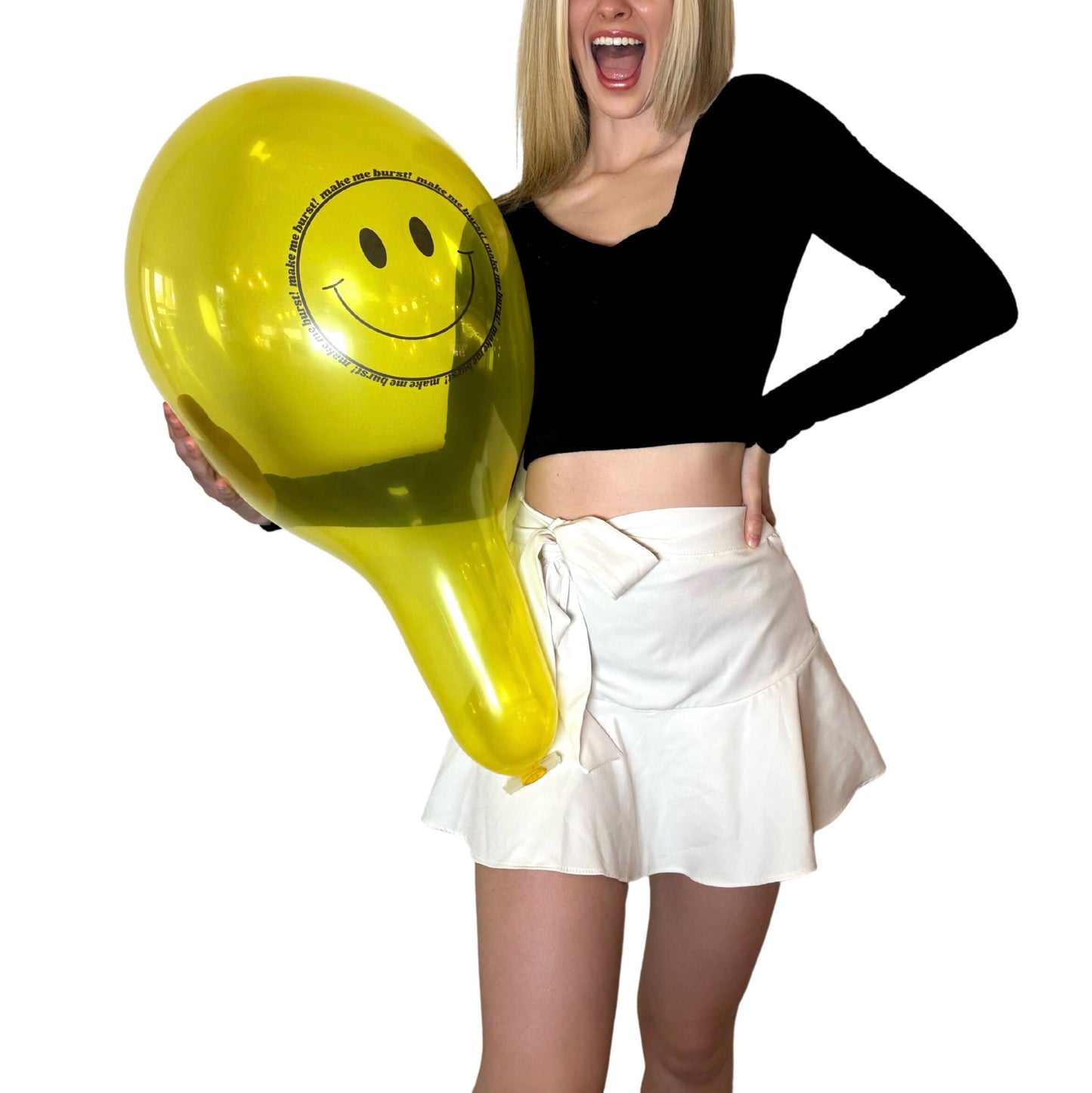 nastila balloons x BELBAL 14" Rundballon | make me burst! Smiley - nastila balloons