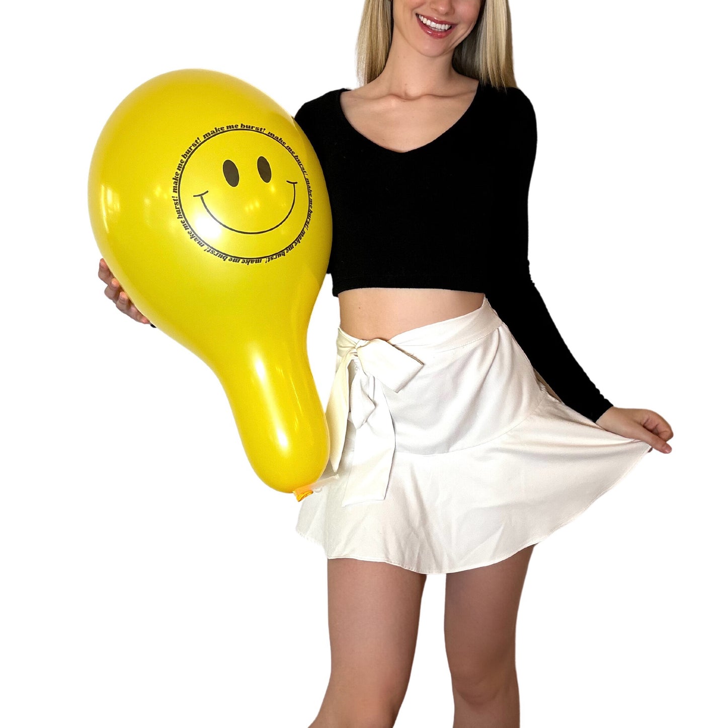 nastila balloons x BELBAL 14" Rundballon | make me burst! Smiley - nastila balloons