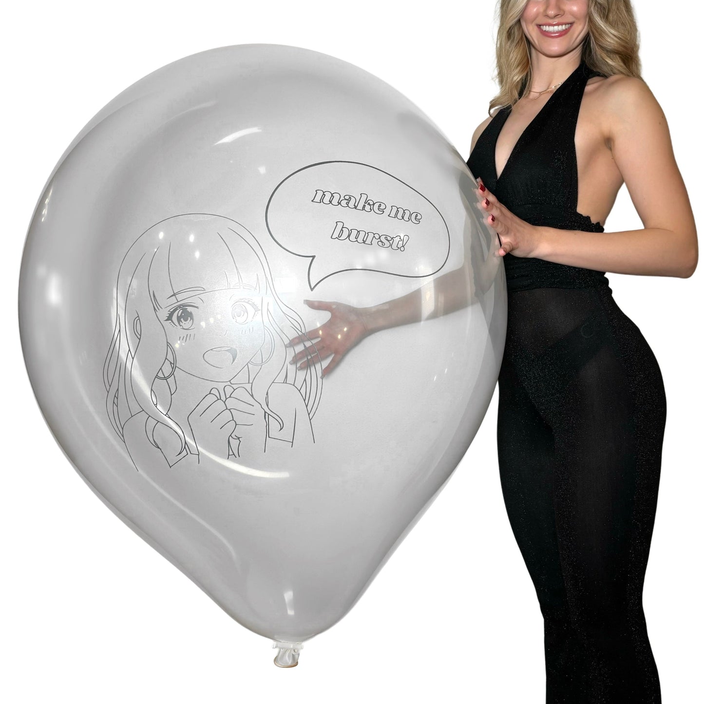 nastila balloons x BELBAL 24" Rundballon | Anime Girl - nastila balloons