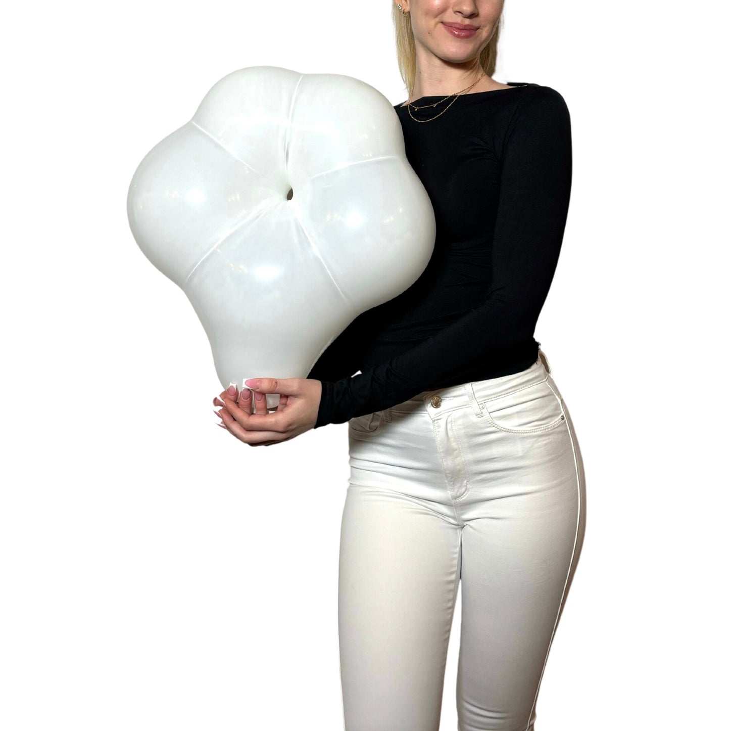 QUALATEX GEO Blossom 16" | Pastell weiß (LIMITED EDITION) - nastila balloons