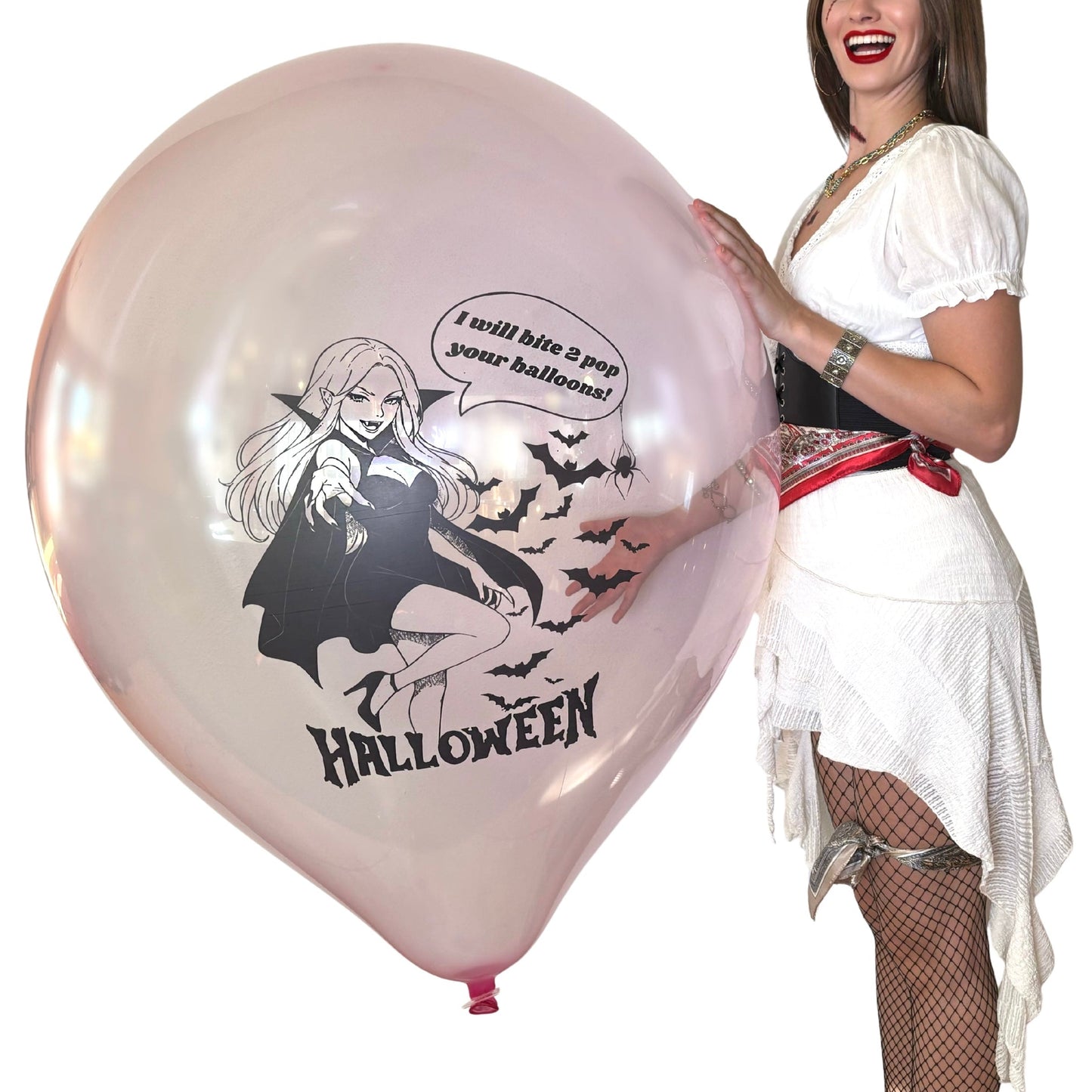 nastila balloons x BELBAL 24" round balloon | dracula girl