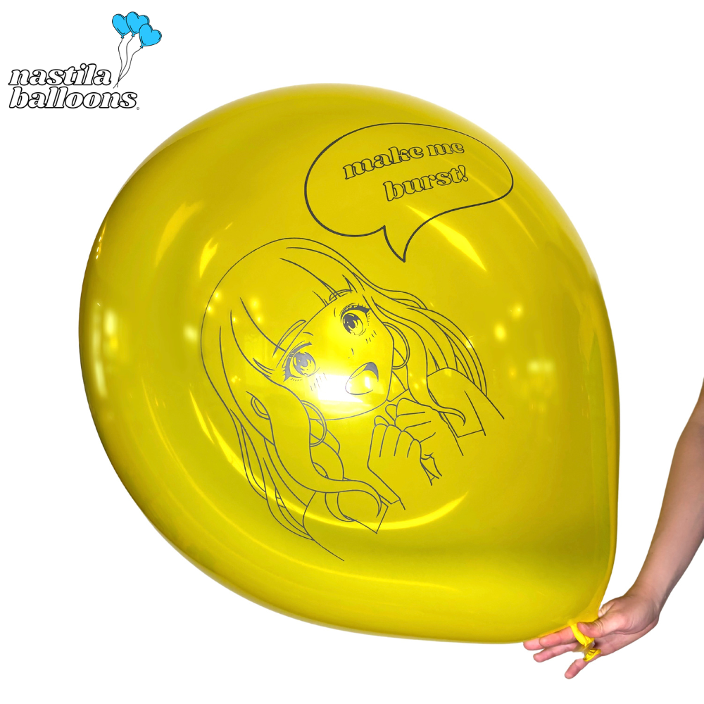 nastila balloons x BELBAL 24" Rundballon | Anime Girl - nastila balloons