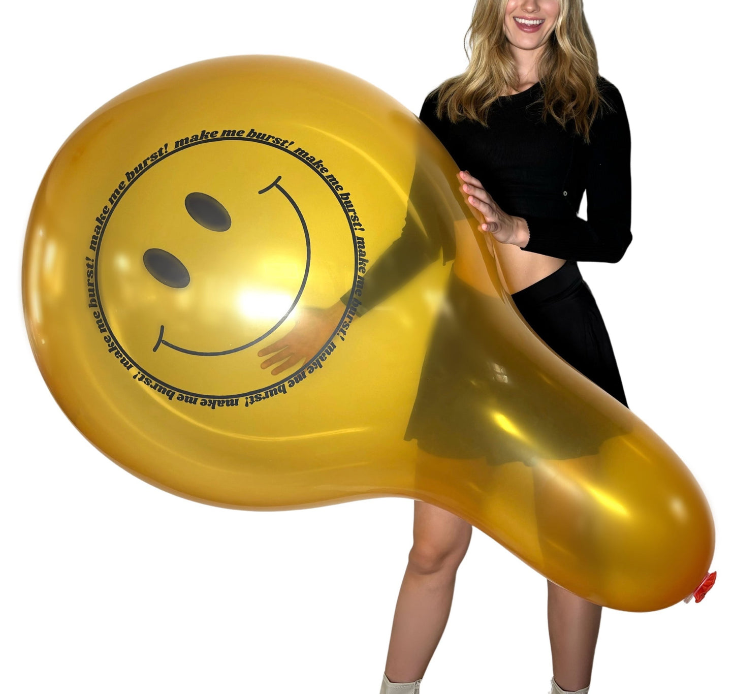 nastila balloons x CATTEX 32" LONGNECK | make me burst! Smiley - nastila balloons