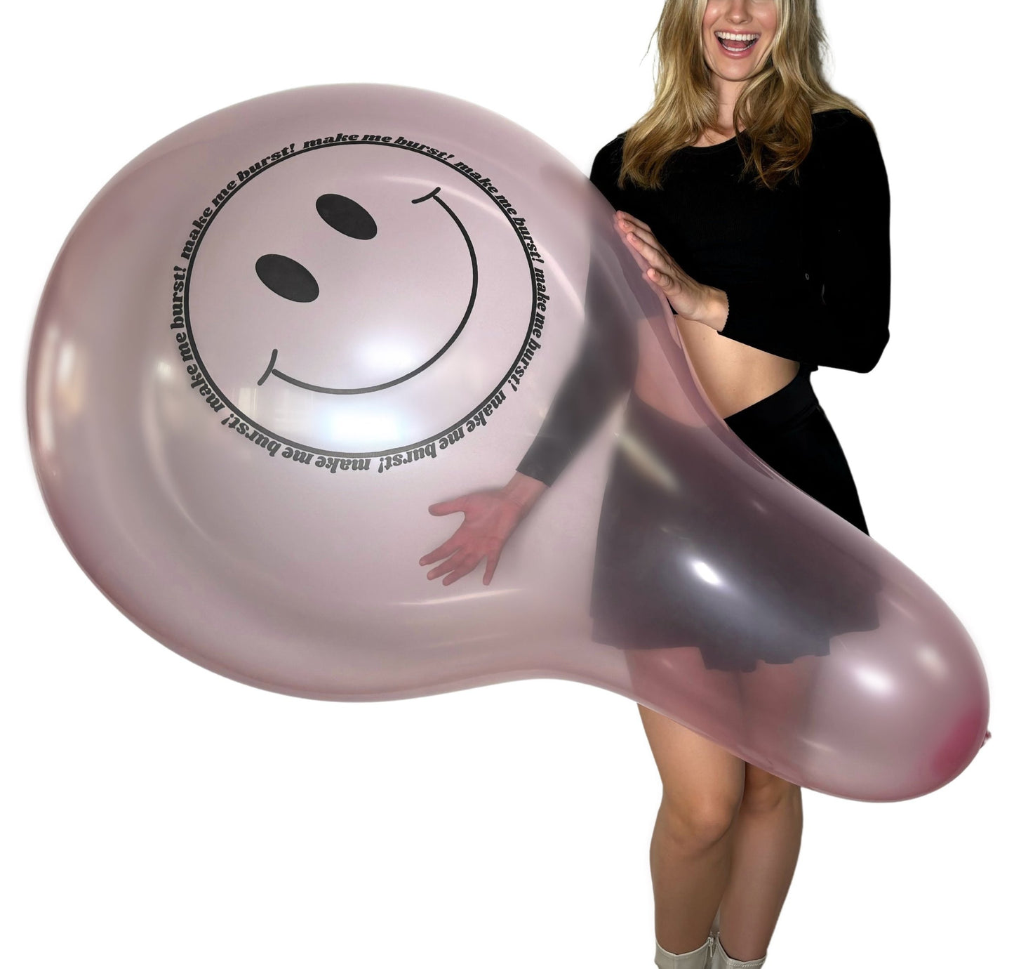nastila balloons x CATTEX 32" LONGNECK | make me burst! Smiley - nastila balloons