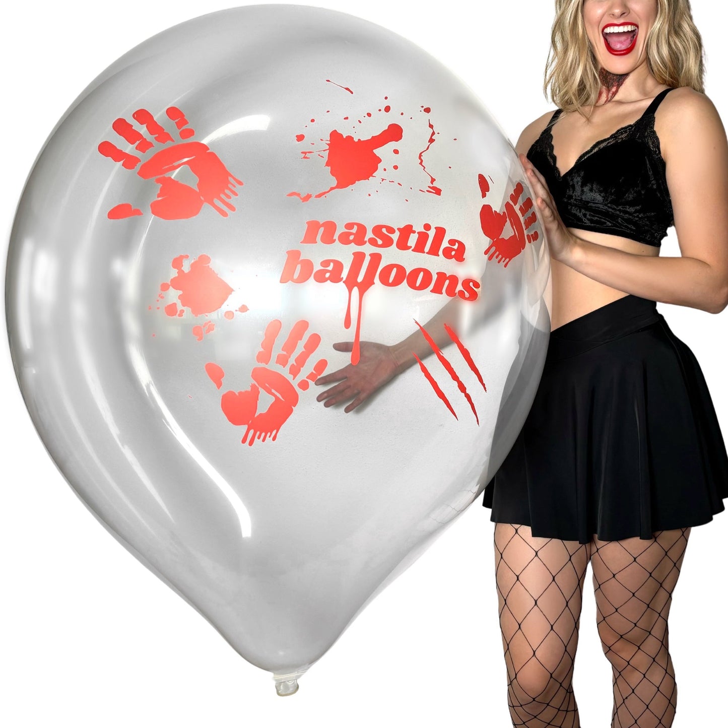 nastila balloons x CATTEX 24" round ballon | bloody nastila balloons