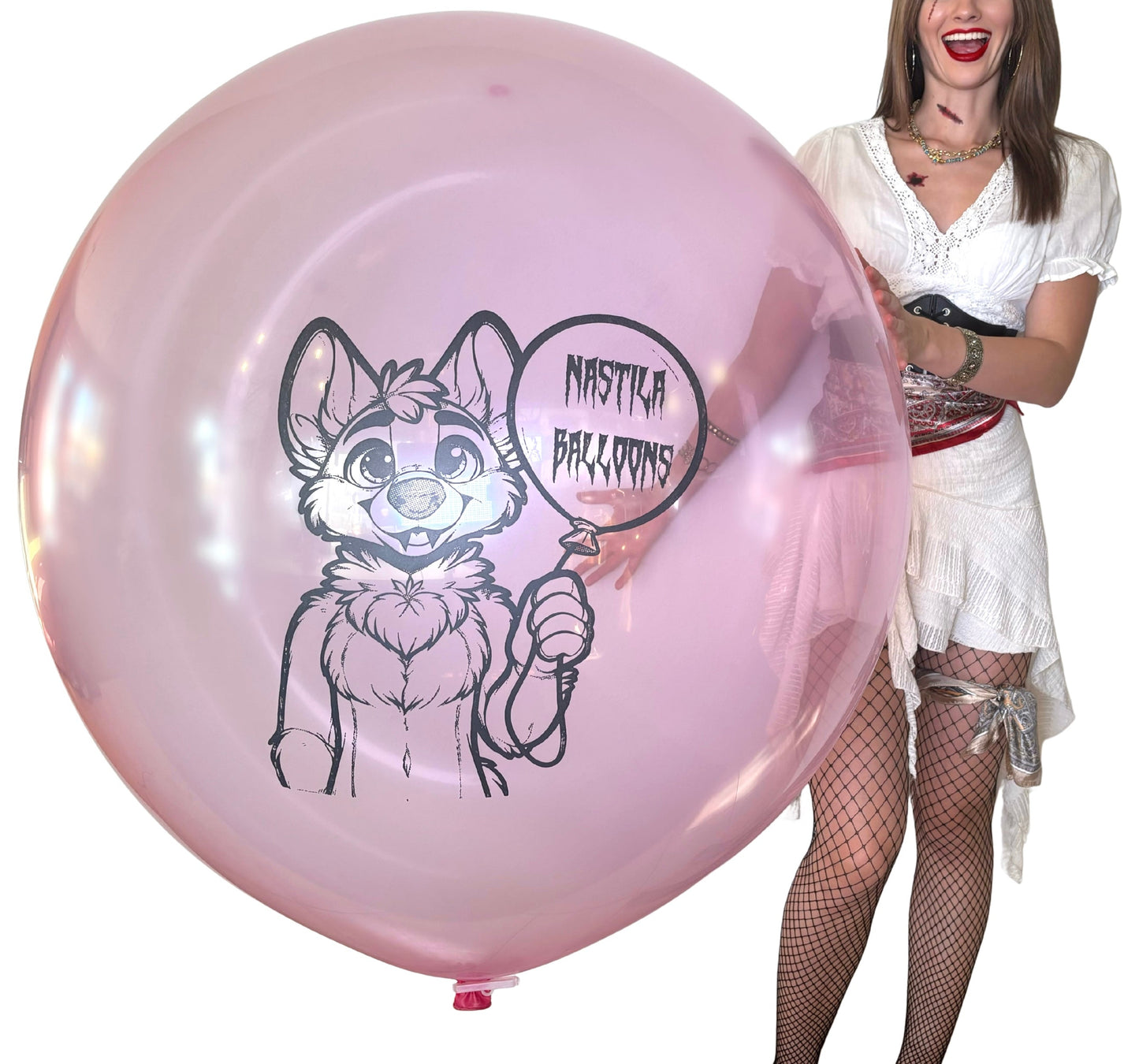 nastila balloons x CATTEX 34" Rundballon | EVIL Furry - nastila balloons