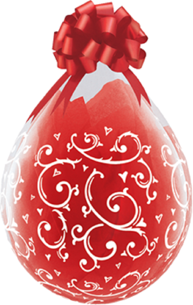 QUALATEX 18" Stuffer Rundballon | Kristall klar printed - nastila balloons