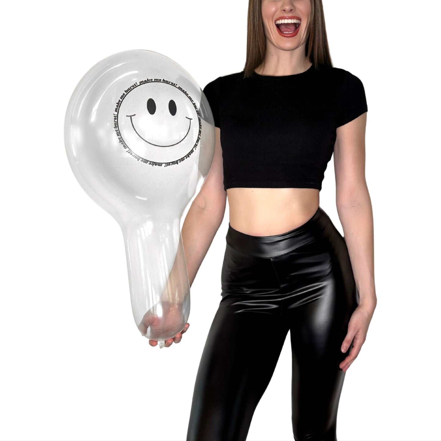 nastila balloons x BELBAL 14" Rundballon | make me burst! Smiley - nastila balloons