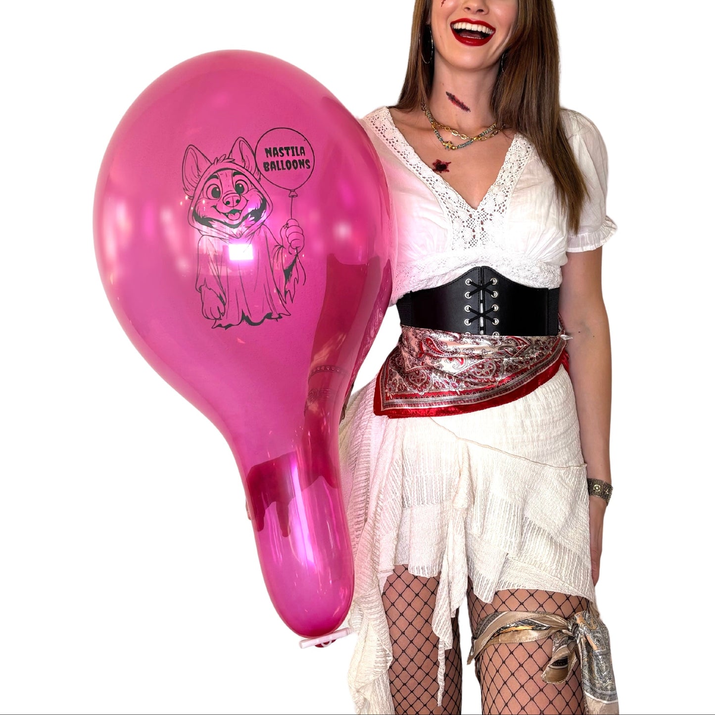 nastila balloons x BELBAL 14" Rundballon | Furry Ghost - nastila balloons