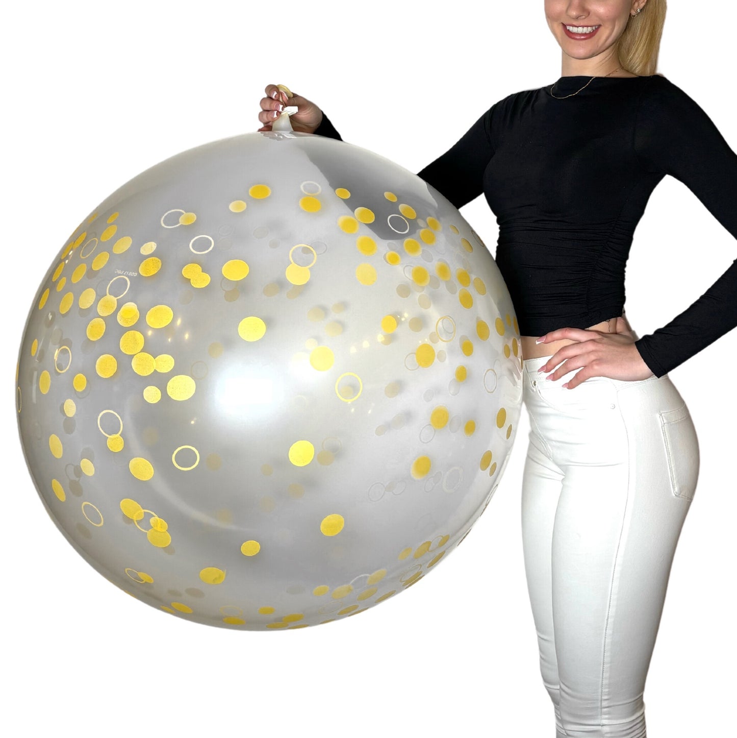 QUALATEX 36" Rundballon | Confetti Dots - nastila balloons