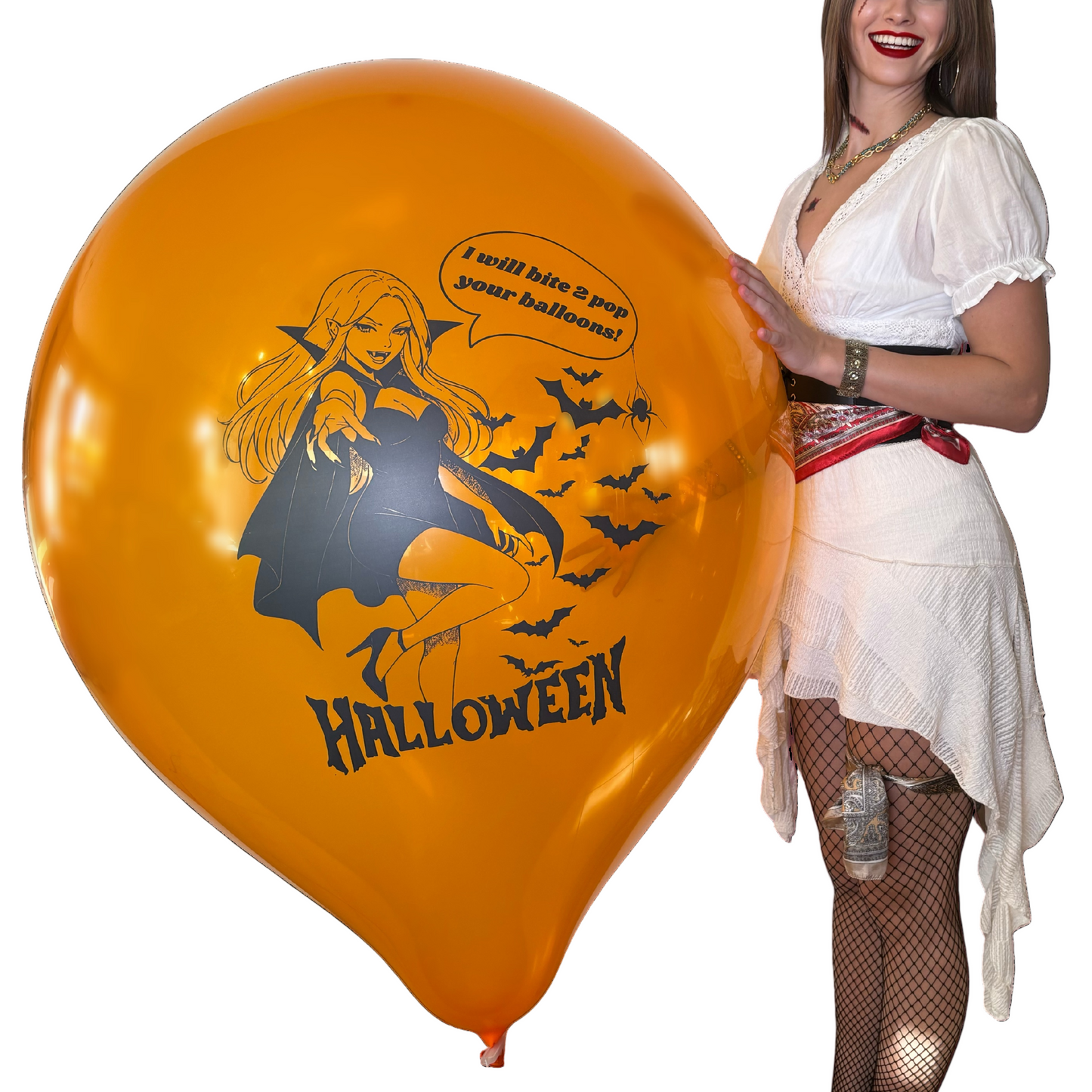 nastila balloons x BELBAL 24" round balloon | dracula girl