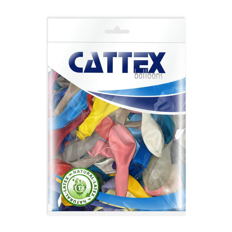 CATTEX 14" Rundballon | Pastell Mix 50 Stück - nastila balloons
