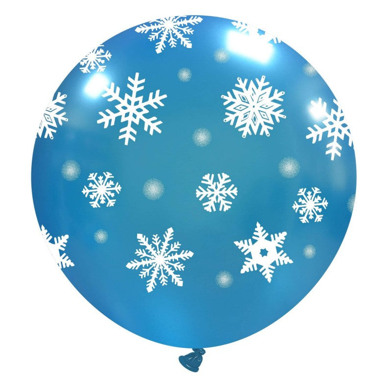 CATTEX 32" Rundballon | Icy Snowflakes - nastila balloons