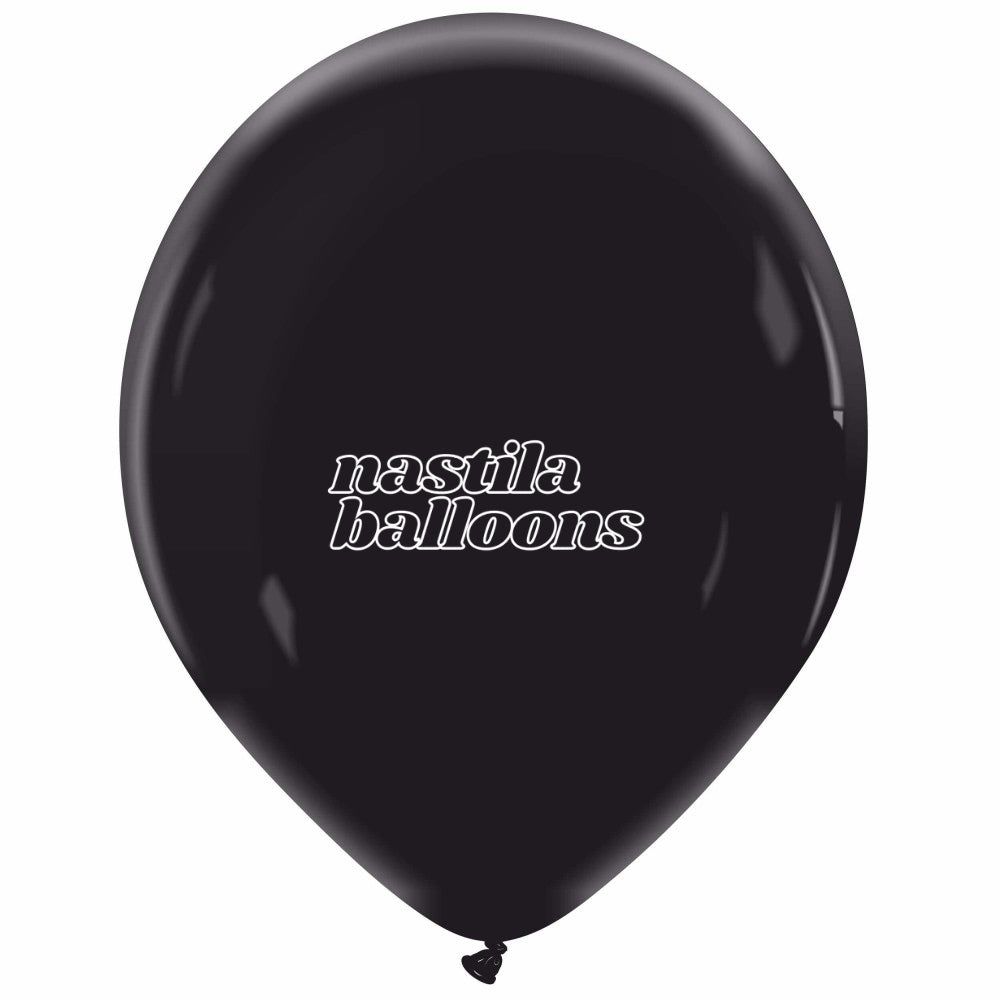 nastila balloons x BELBAL 14" Rundballon | black and white - nastila balloons