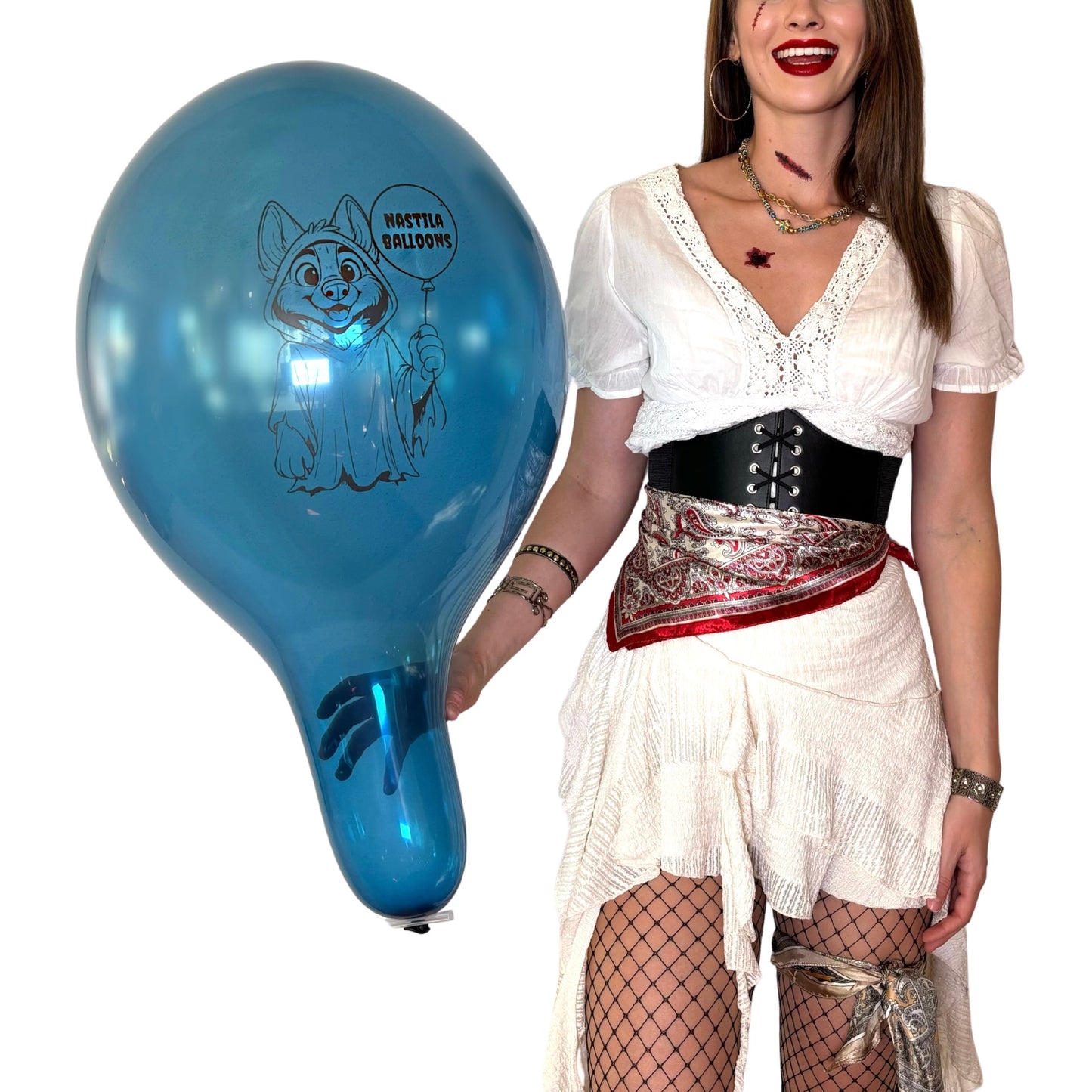 nastila balloons x BELBAL 14" Rundballon | Furry Ghost - nastila balloons