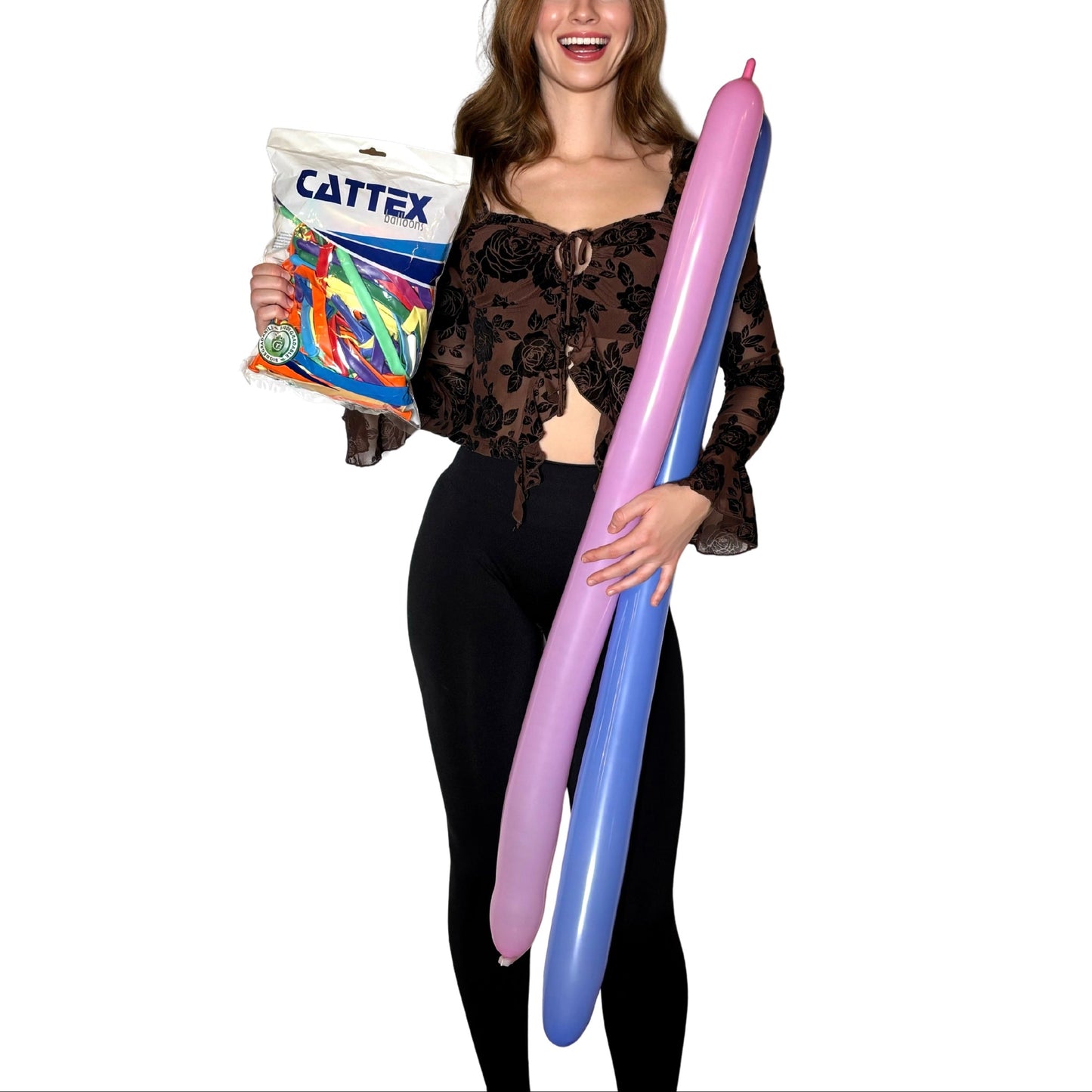 CATTEX 51" Maxi Modellierballon | Pastell Mix Beutel 100 Stück - nastila balloons