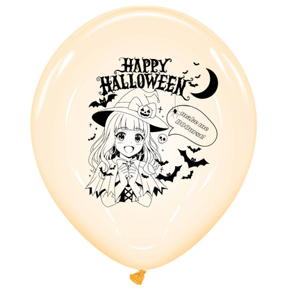 nastila balloons x BELBAL 17" round balloon | Halloween Anime Girl