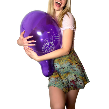 nastila balloons x BELBAL 14" Rundballon | Anime Girl lila - nastila balloons