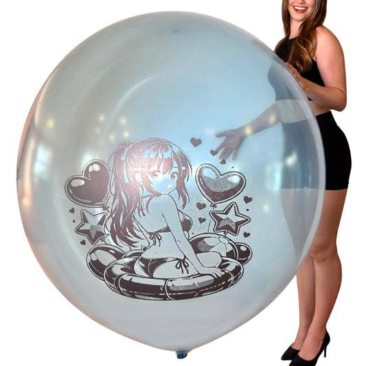nastila balloons x CATTEX 40" Rundballon | Anime Pool Girl