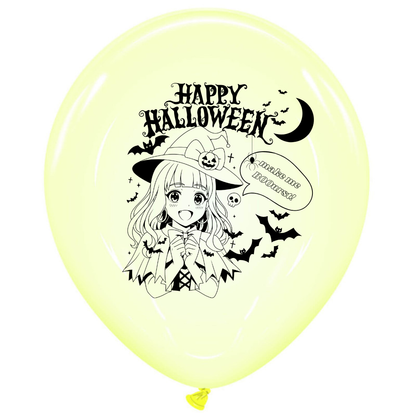 nastila balloons x BELBAL 17" round balloon | Halloween Anime Girl