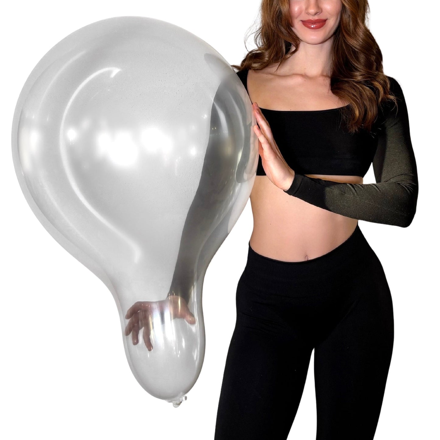 Sempertex 18" round looner balloon crystal -  nastila balloons