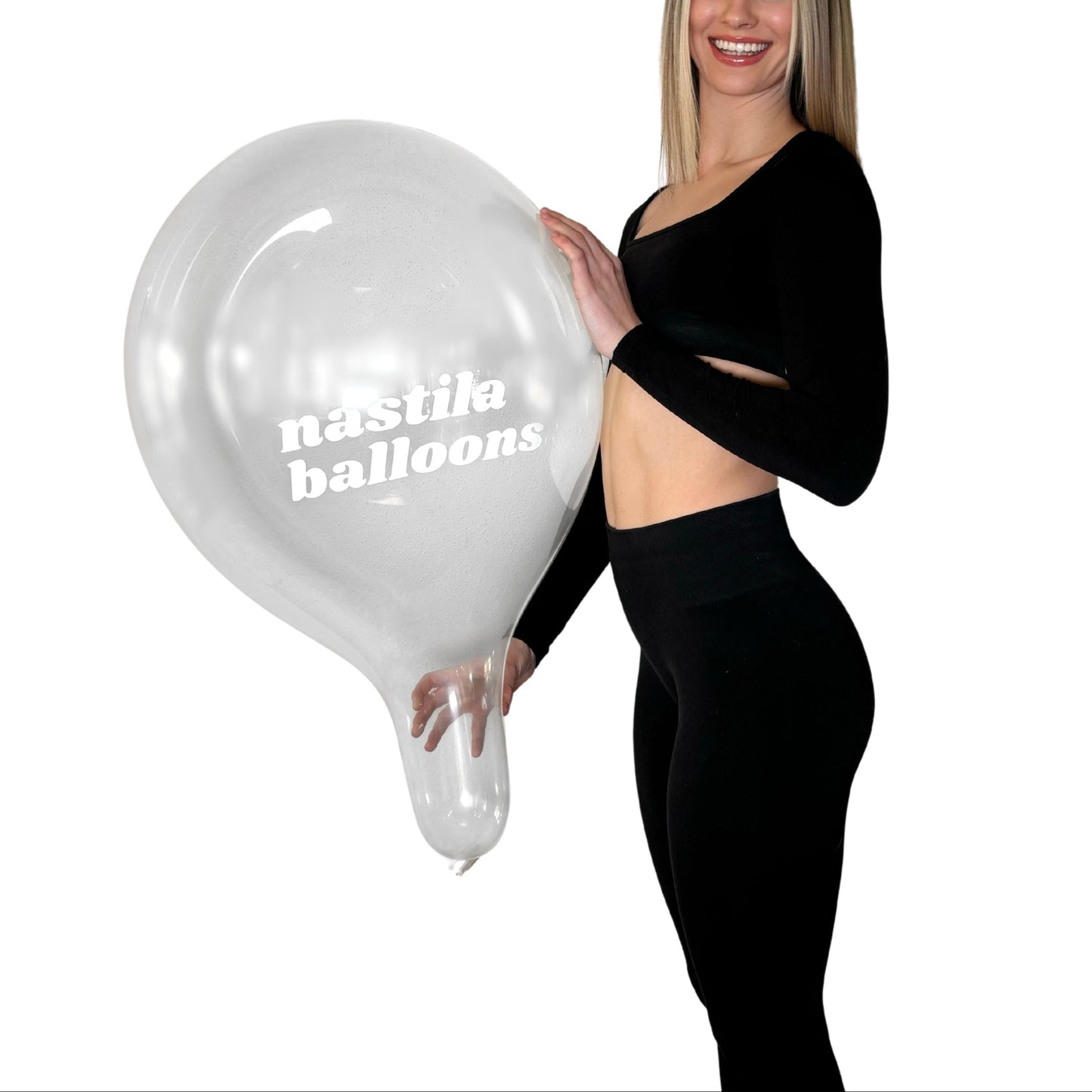 nastila balloons x BELBAL 17" round balloon | crystal