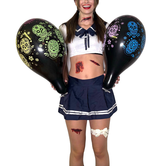 CATTEX 12" round balloon | Sugar Skulls All-Around