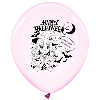nastila balloons x BELBAL 17" round balloon | Halloween Anime Girl
