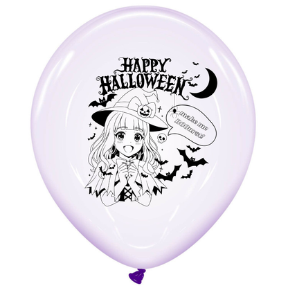 nastila balloons x BELBAL 17" round balloon | Halloween Anime Girl