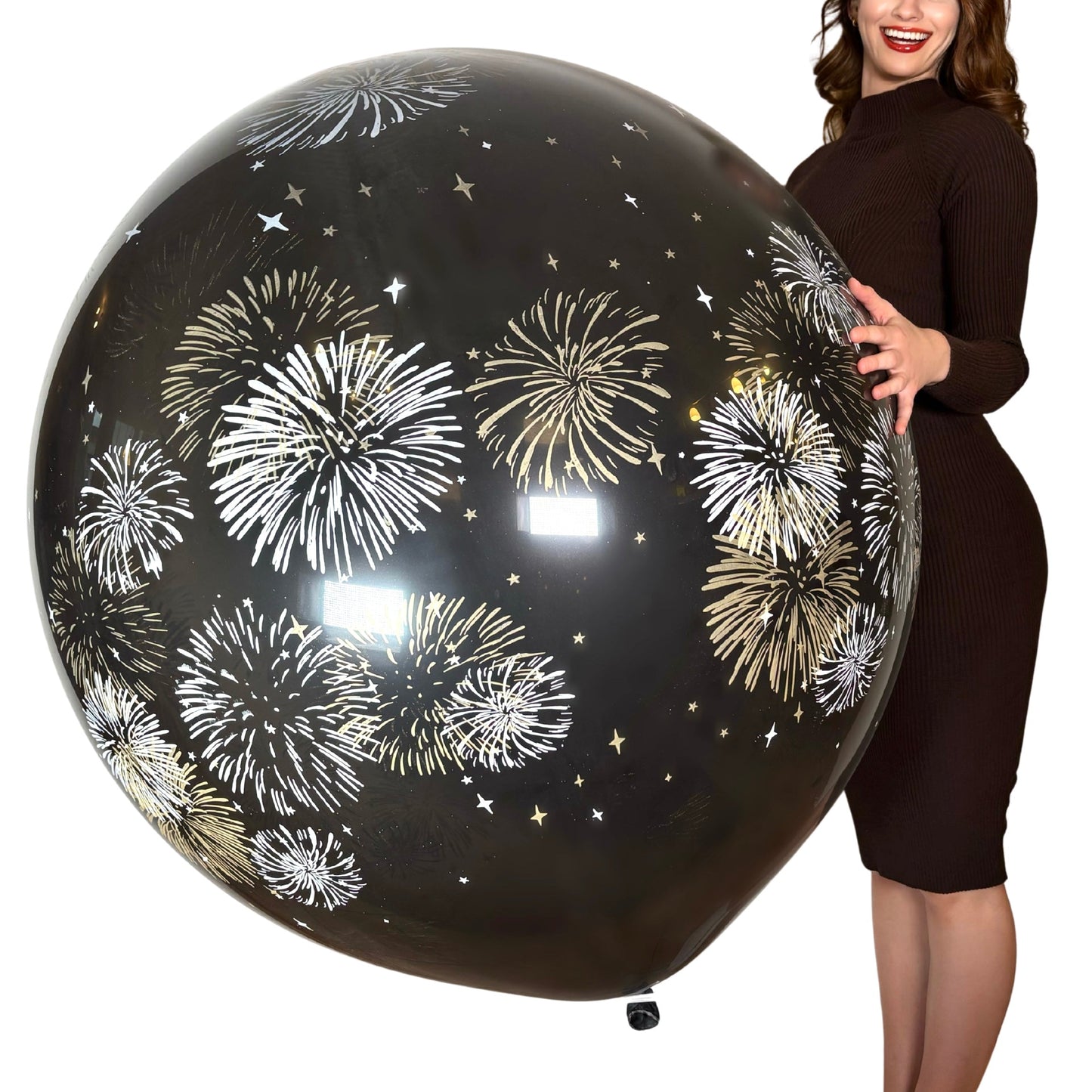 CATTEX 34" round balloon | Shiny Fireworks 
