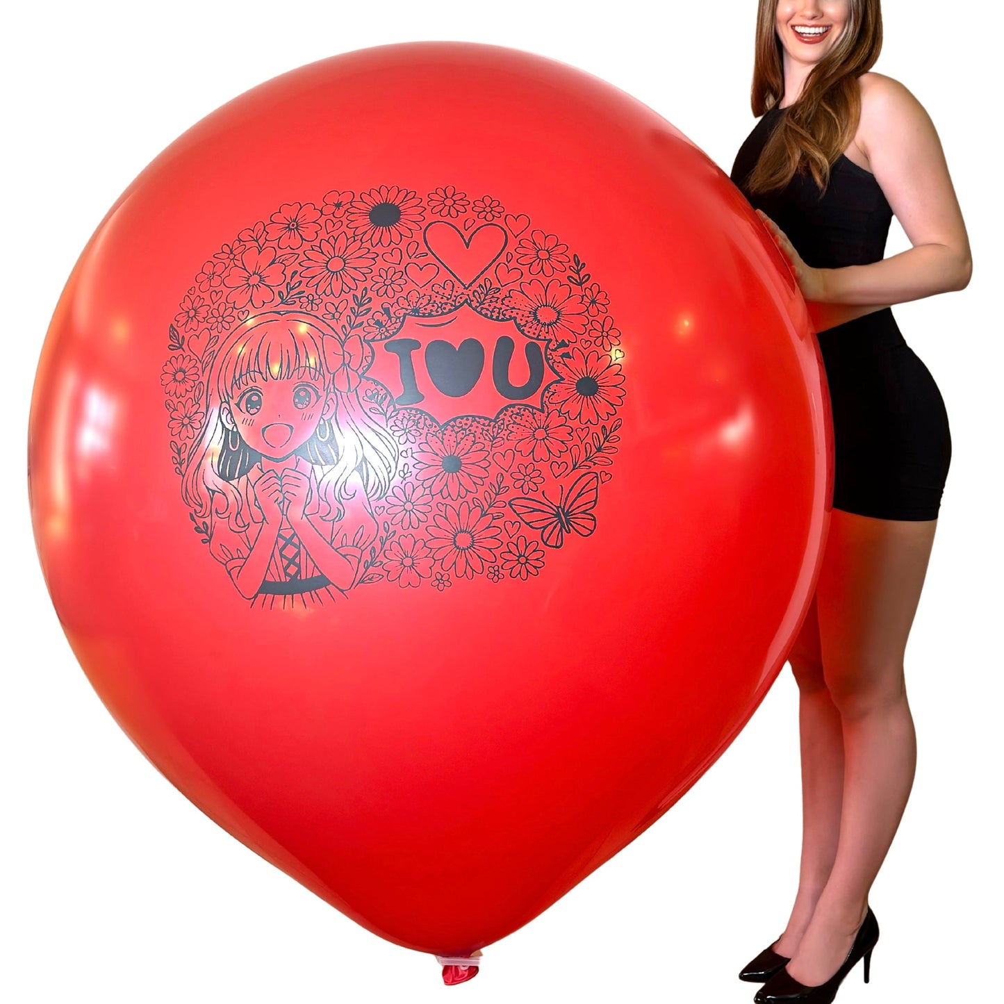 nastila balloons x BELBAL 36" Rundballon | Anime Girl Flowers