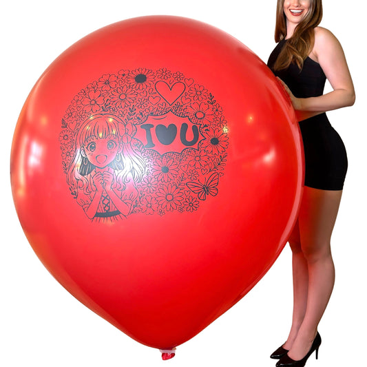 nastila balloons x BELBAL 36" Rundballon | Anime Girl Flowers