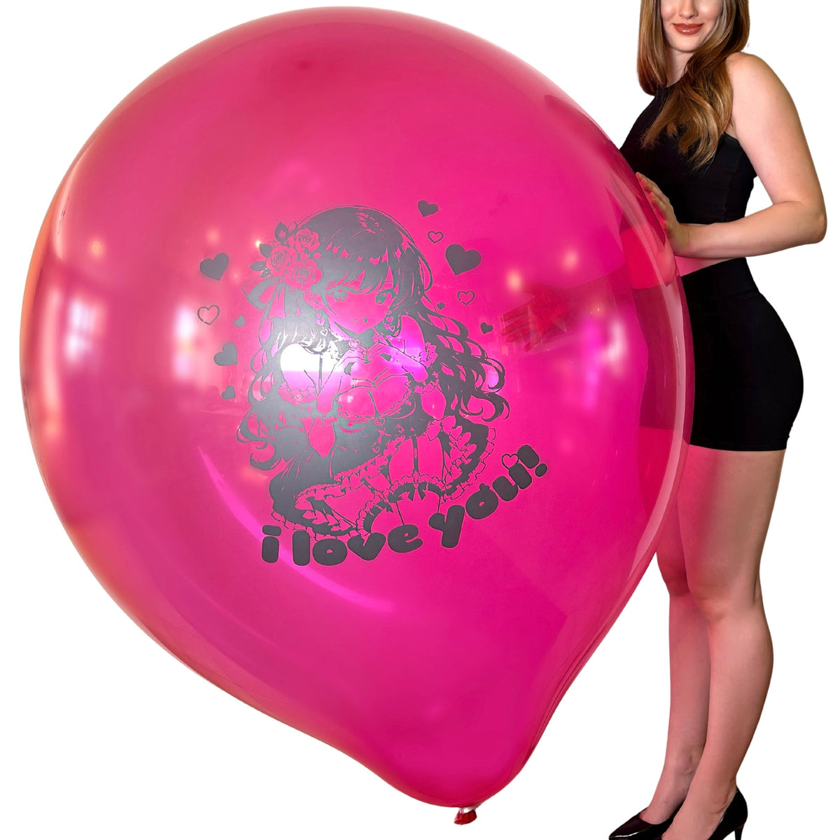 nastila balloons x BELBAL 36" Rundballon | I love you Anime