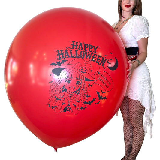 nastila balloons x BELBAL 36" Rundballon | Halloween Anime Girl - nastila balloons