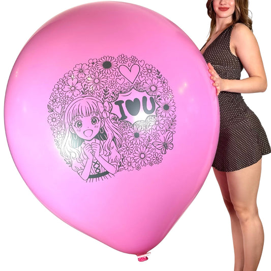 nastila balloons x BELBAL 36" Rundballon | Anime Girl Flowers
