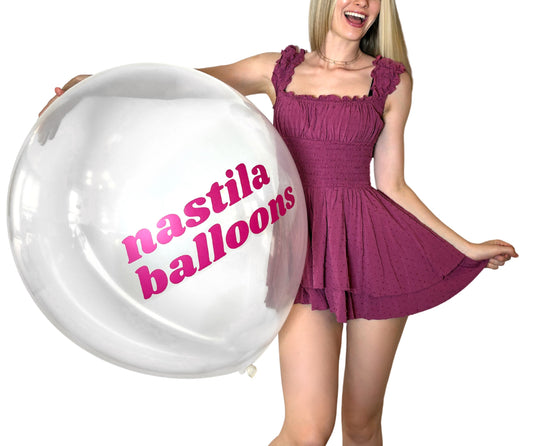 nastila balloons x BELBAL 24" round balloon B250 | bubble gum