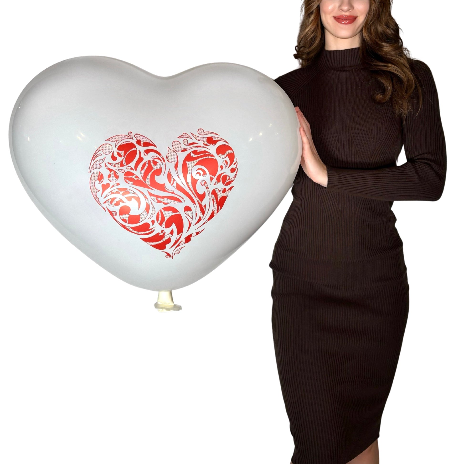 Cattex 25 printed elegant giant heart looner balloon