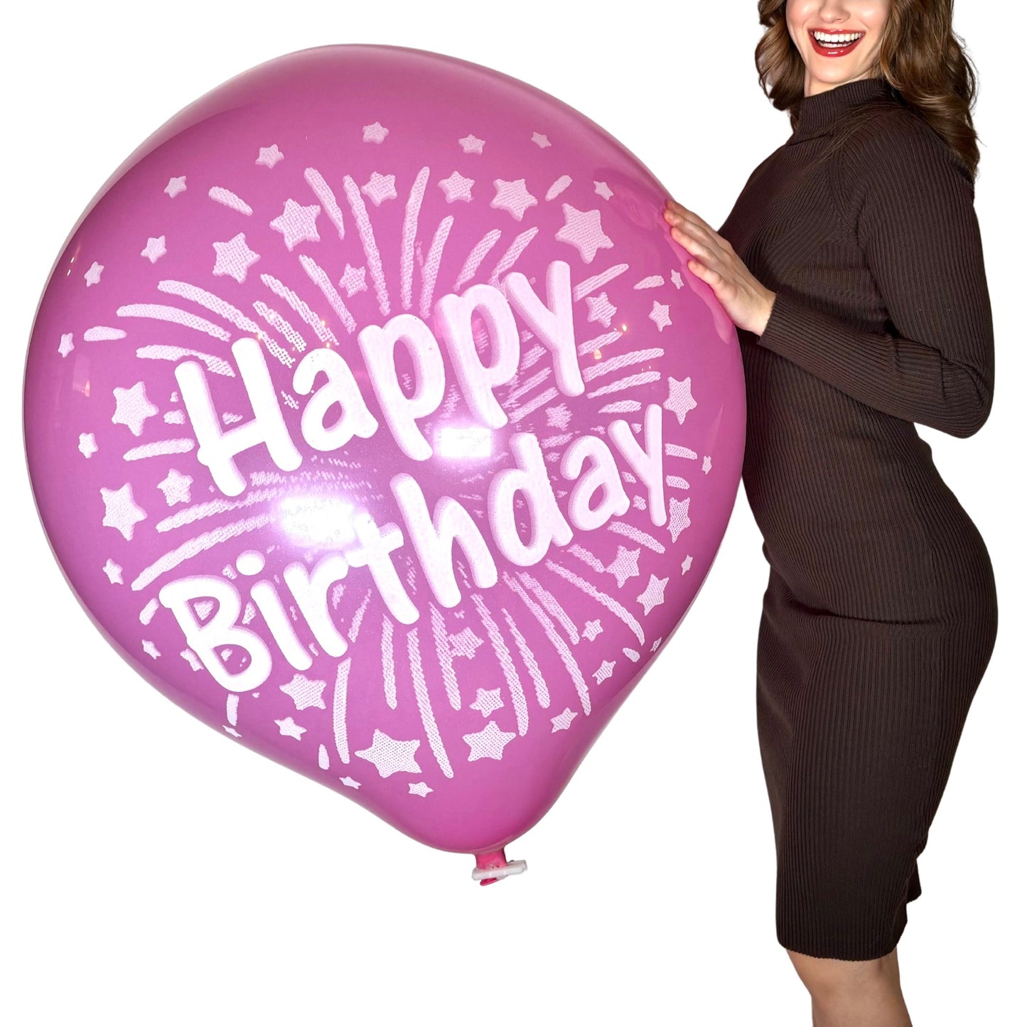 Cattex 32 Happy Birthday giant round looner balloon